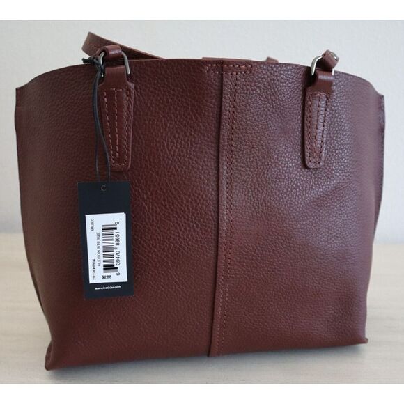 Botkier 21F2783HPMAL Large Brown Hudson Dual Handle Leather Tote Bag - Picture 10 of 15